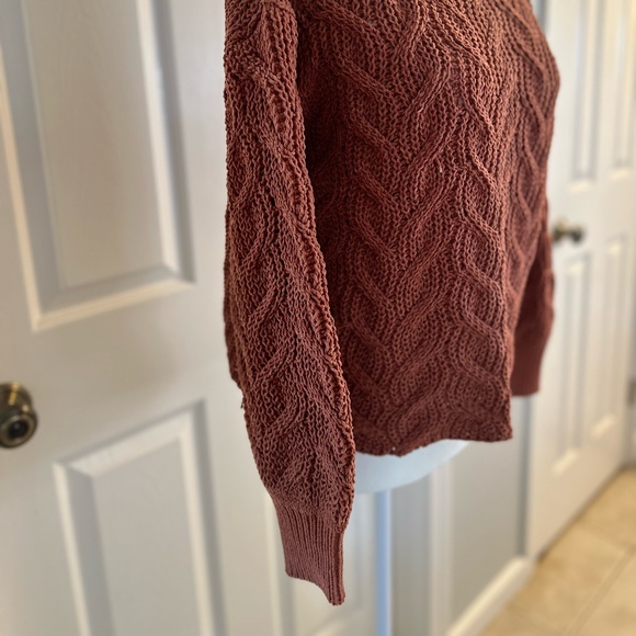 Juniors Poof Apparel brown sweater - Picture 2 of 3